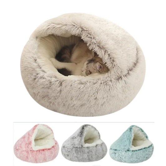 Spring 2 In 1 Cat Bed Round Pet Bed House Dog Bed Sleeping Bag Sofa Cushion Nest For Small Dogs Cats Kitten  dog house [PET]