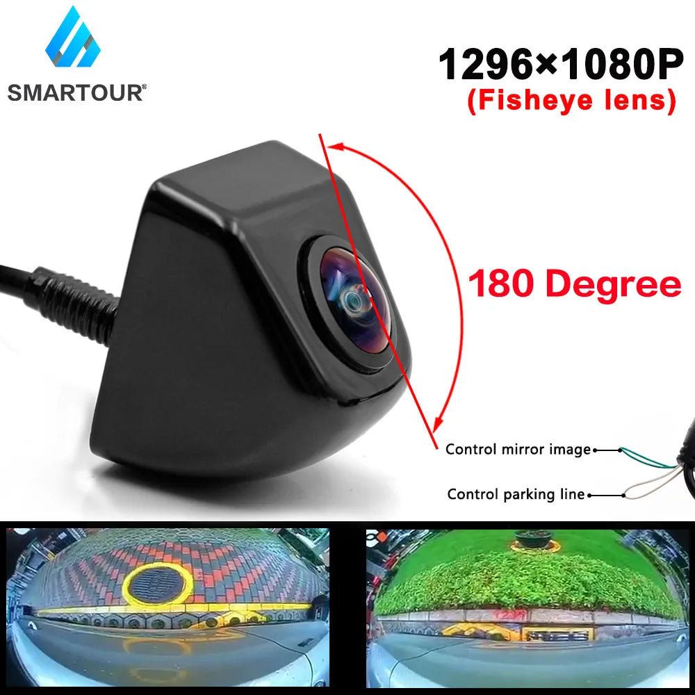 CCD HD 180 Degree Fisheye Lens Car Camera Rear / Front View Wide Angle Black Metal Reversing Backup Camera Night Vision 12V [CAR]