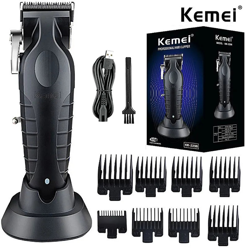 Kemei Professional Hair Clipper For Men Adjustable Cordless Electric Hair Trimmer Rechargeable Hair Cutting Machine Lithium [HAI]