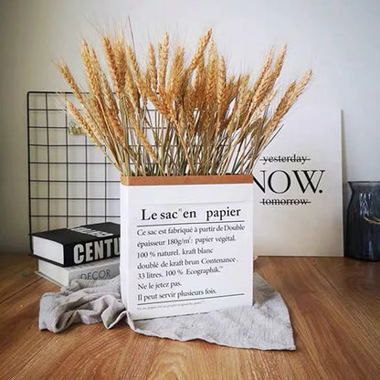 50pcs Natural Dried Wheat Grass Real Autumn Plants Artificial Wheat Dried Flowers for Home Kitchen Church Wedding Decoration [FLW]
