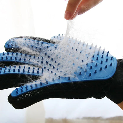 Pet Glove Cat Grooming Glove Cat Hair Deshedding Brush Gloves Dog Comb for Cats Bath Hair Remover Clean Massage Brush For Animal [PET]