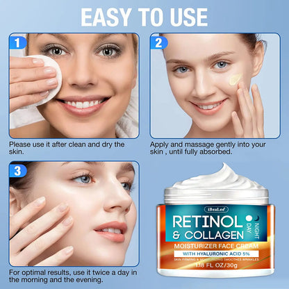 Retinol Wrinkle Removing Cream Anti-Aging Fade Face Fine Lines Lift Firm Skin Moisturizing Brighten Skin Care Korean Cosmetics [SKC]