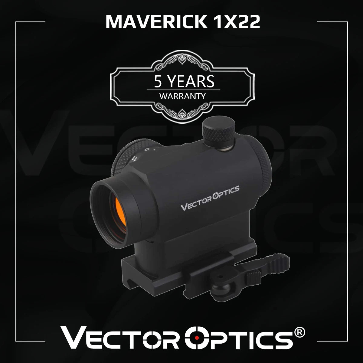 Vector Optics Maverick 1x22 Tactical Compact Red Dot Sight Scope with Quick Release QD Mount For Real Rifles Handguns Airsoft [SPT]