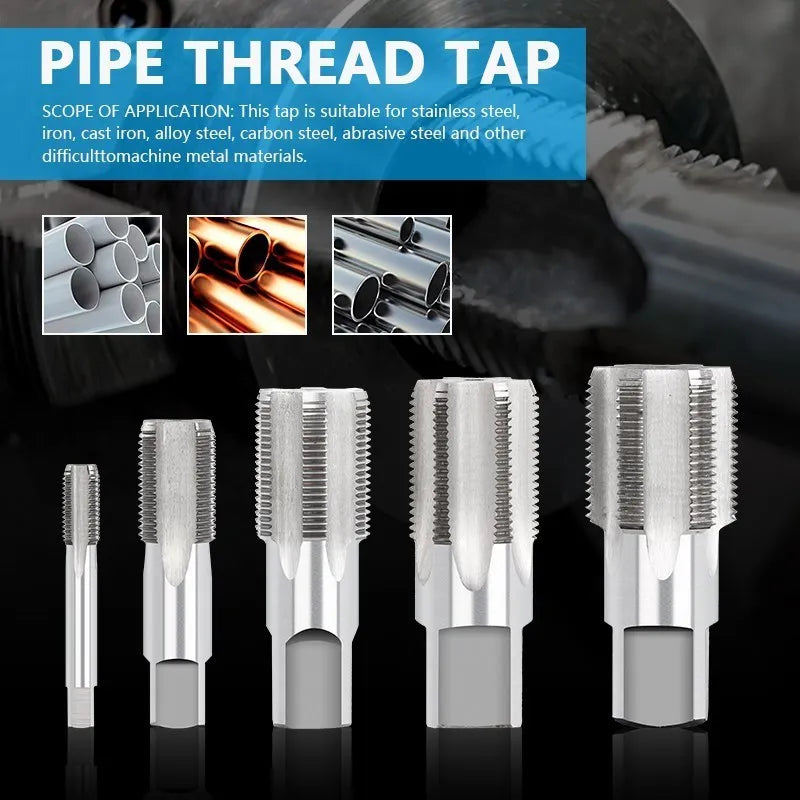 XCAN HSS Pipe Tap 1/8 1/4 3/8 1/2 3/4 1'' Metal Screw Thread Tap Threading Tools Hand Tools [PTO]