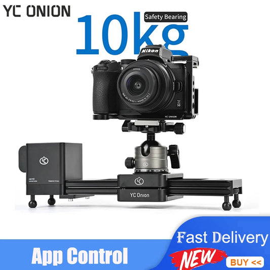 YC Onion Chocolate Mini Motorized Slider for Camera DSLR APP Control Retractable Portable Stabilizer Photography Rail Slider [PHO]