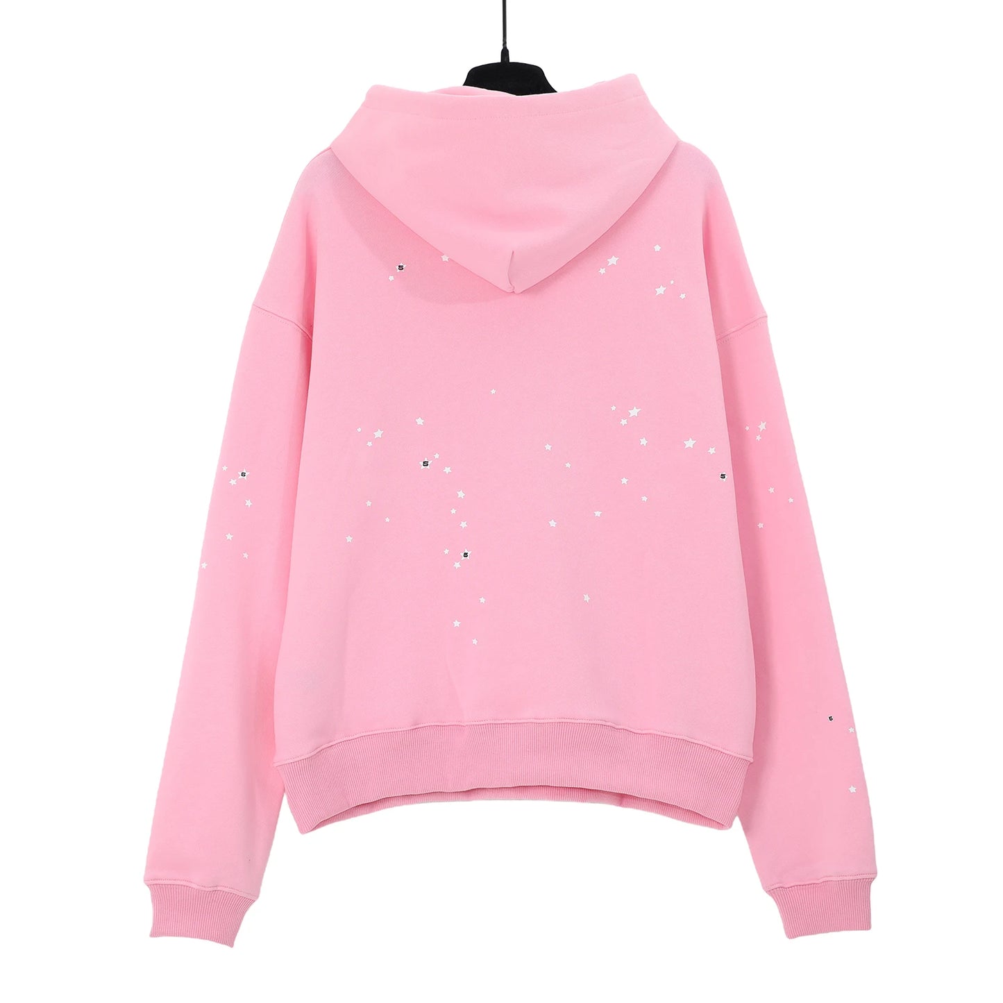 Vintage Letter Foam Spider Web Stras Terry Pullover Hooded Hoodies for Men and Women Streetwear Patchwork Casual Sweatshirts [MEN]