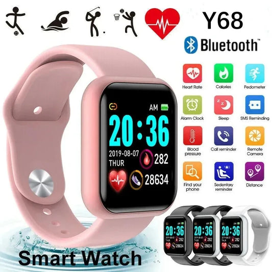 Multifunctional Smart Watch Men Women Kids Gift Bluetooth Music Fitness Sports Bracelet Sleep Monitor Y68 Smartwatch D20 116Plus [SWH]