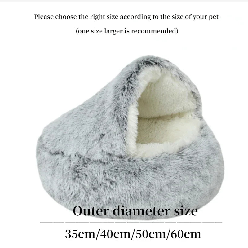 Spring 2 In 1 Cat Bed Round Pet Bed House Dog Bed Sleeping Bag Sofa Cushion Nest For Small Dogs Cats Kitten  dog house [PET]