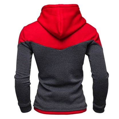 New Hoodies Men Fashion Sweatshirts Male Sweatshirt Teenage Casual Cardigan Hoody Jacket Autumn Coat Man Slim Patchwork Color [MEN]