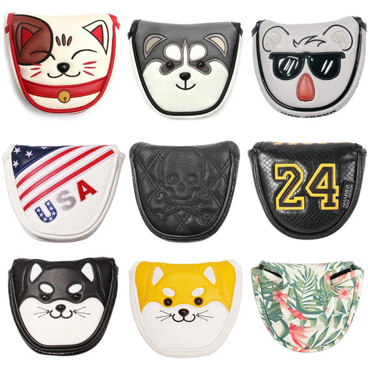 Magnetic  Closure Customized Golf Mallet Putter Covers Headcover Synthetic Leather Multi Style Color [SPT]