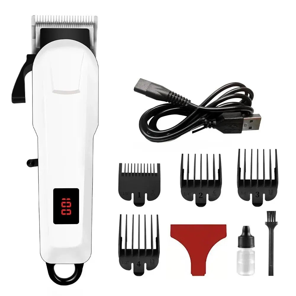 Home Use Electric Hair Clipper Digital Display Hair Trimmer Barber Shop Cutting Scissors Bald Head Shaving Machine [HAI]