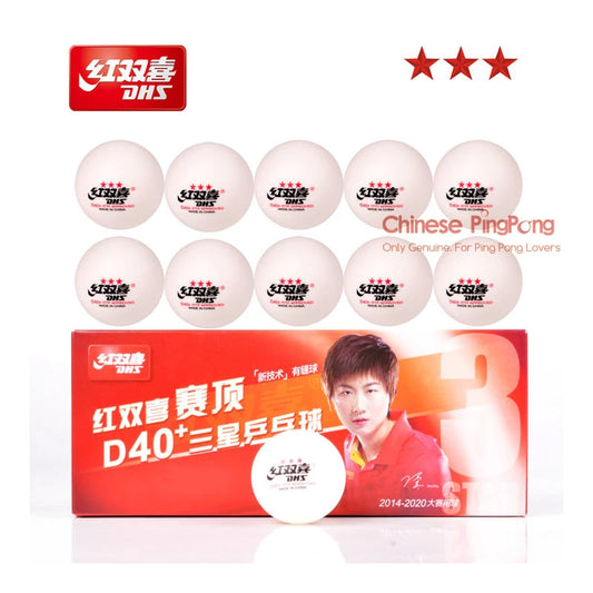 DHS 3 Star D40+ Table Tennis Ball 3-STAR Seamed ABS Balls Plastic Poly Original DHS 3 STAR Ping Pong Balls ITTF Approved [SPT]