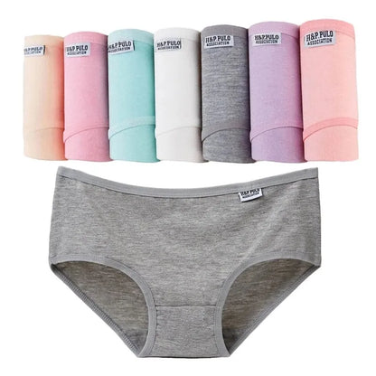 7Pcs/Lot Plus Size Underwear Women's Panties Cotton Girl Briefs Sexy Lingeries Shorts Underpants Solid Panty Female Intimates 4XL [UND]