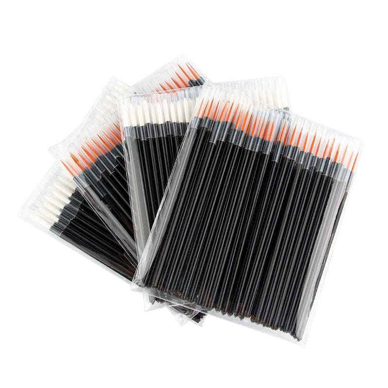 HOT 50PCS Eyeliner Brushes Long Thin Tip Applicator Eyeliner Wand Women Makeup Brush Cosmetic Disposable Supplies for Eye Beauty [CSM]