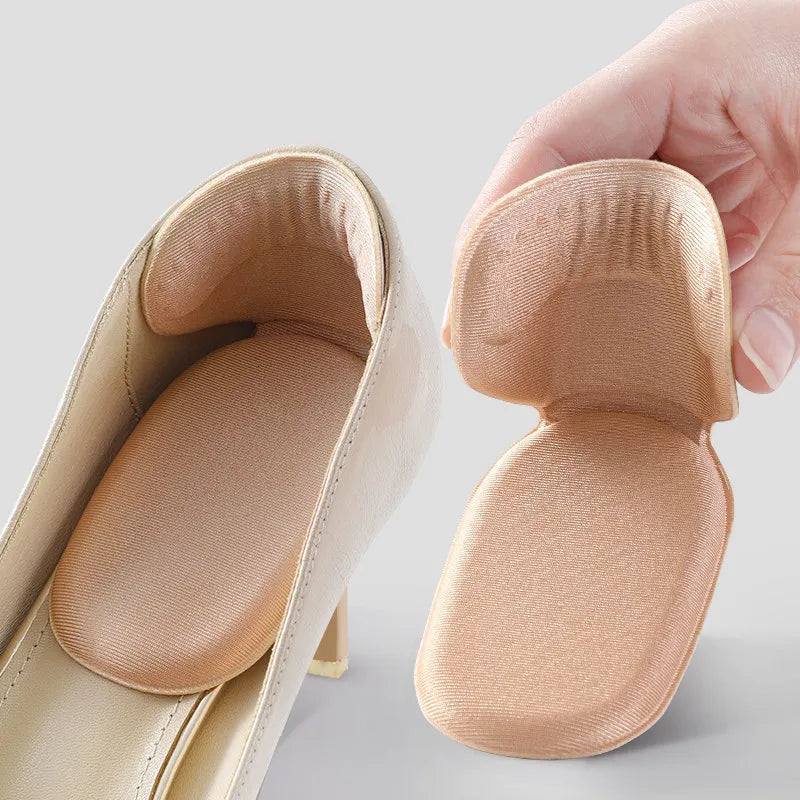 T Shape Sponge Heel Stickers Shoe Cushion Heel Protector for Shoes High Heels Inserts Heel Pads Shoe Adjuster Women Half Insoles [SHO]