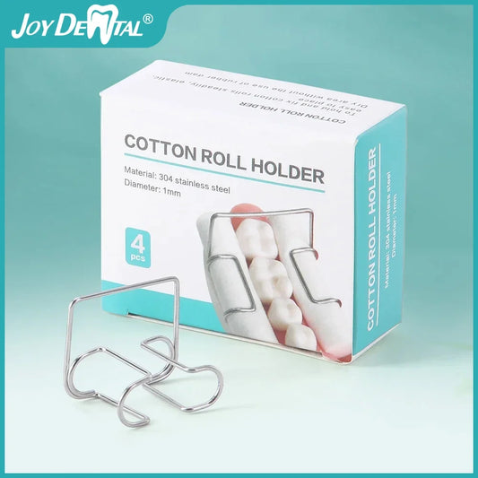 4pcs/Box Dental Cotton Roll Holder Clip Orthodontic Stainless Steel Tool Clinic Ortho Lab Supplies Cotton Holder Autoclavable [DEN]