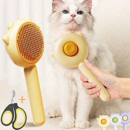 Pet Grooming Needle Brush Magic Massage Comb Hair Remover Pets General Supplies with Pet Nail Clippers For Cat Dog Cleaning Care [PET]