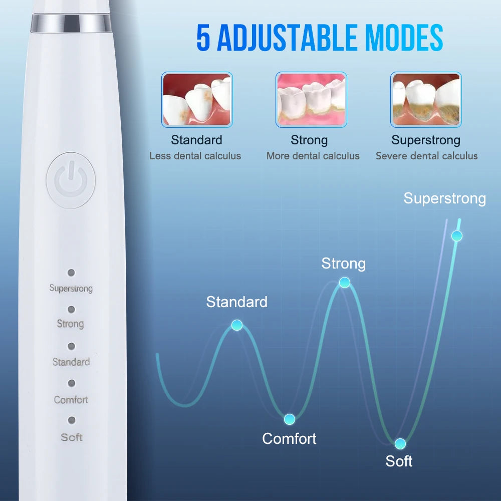 Electric Toothbrush Sonic Dental Teeth Whitening Kit Tooth Whitener Calculus Tartar Remover Tools Cleaner Stain Oral Care [DEN]