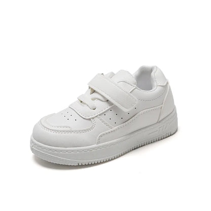 Tenis Sneakers Kids Spring/Autumn New Boys Girls Sports Shoes Casual Board Shoes Leather Soft Soled Children Small White Shoes [SHO]