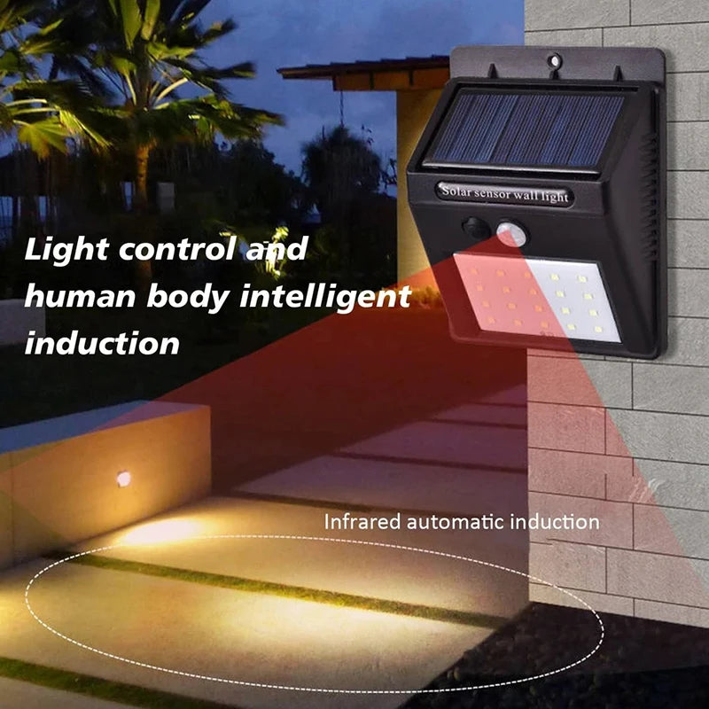 Hot Sale 20~30 LED Solar Light Wireless Sensor Waterproof Solar Wall Lamp Outdoor Motion Garden Decoration Spotlights [SLG]