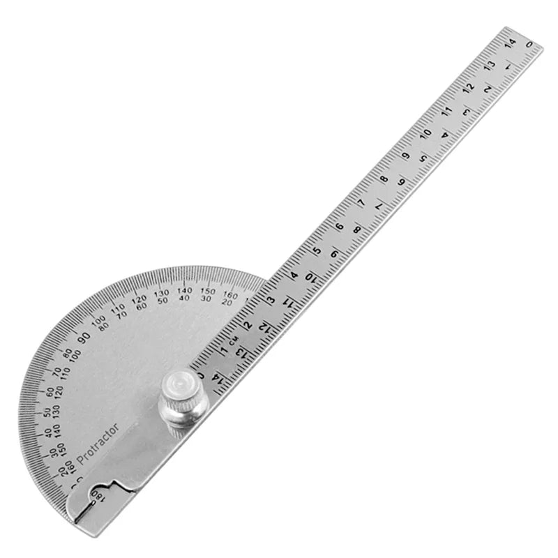 145mm stainless steel 180 protractor angle meter measuring ruler rotary mechanic tool ruler protractor [MTR]