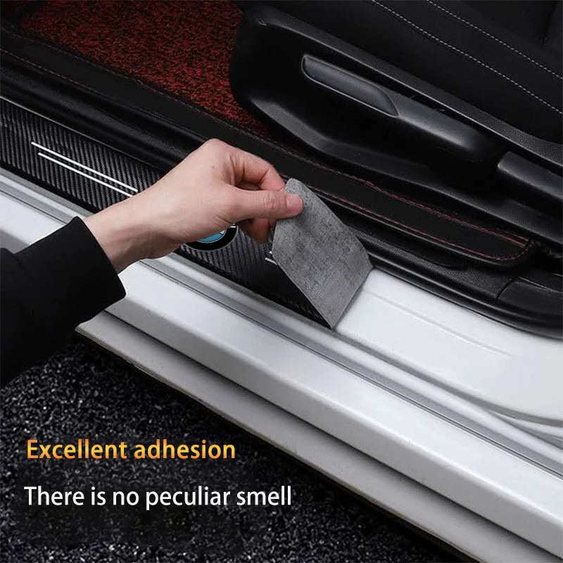 Carbon Fiber Car Door Sill Protector Stickers For BMW M E46 E90 E60 F30 E39 F10 F20 E87 E36 F20 F30 1 2 3 5 7 Series X1 X3 X5 X7 [BDK]