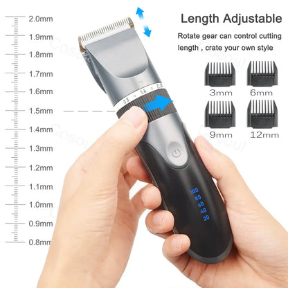 Hair Clipper Electric Barber Hair Trimmers For Men Adults Kids Cordless Rechargeable Hair Cutter Machine Professional [HAI]