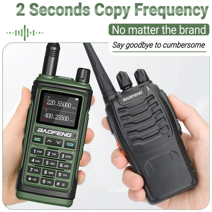 Baofeng UV 17 Pro Wireless Copy Frequency Walkie Talkie 16 KM Long Range Flashlight Type-C Charger Ham Radio UV 17 Pro L K5 5R [TEL]