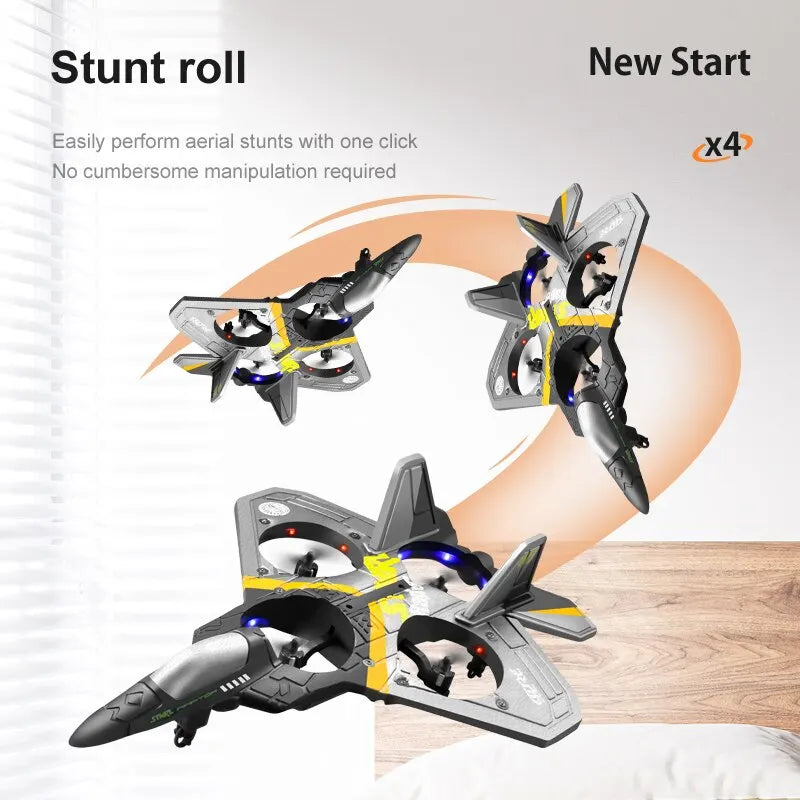 V17 RC Remote Control Airplane 2.4G Remote Control Fighter Hobby Plane Glider Airplane EPP Foam Toys RC Drone Kids Gift [TOYS]