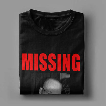 Walter White Missing Poster Breaking Bad Men's T-Shirts Novelty Tees Short Sleeve Round Collar T-Shirt Pure Cotton Party Clothes [MEN]