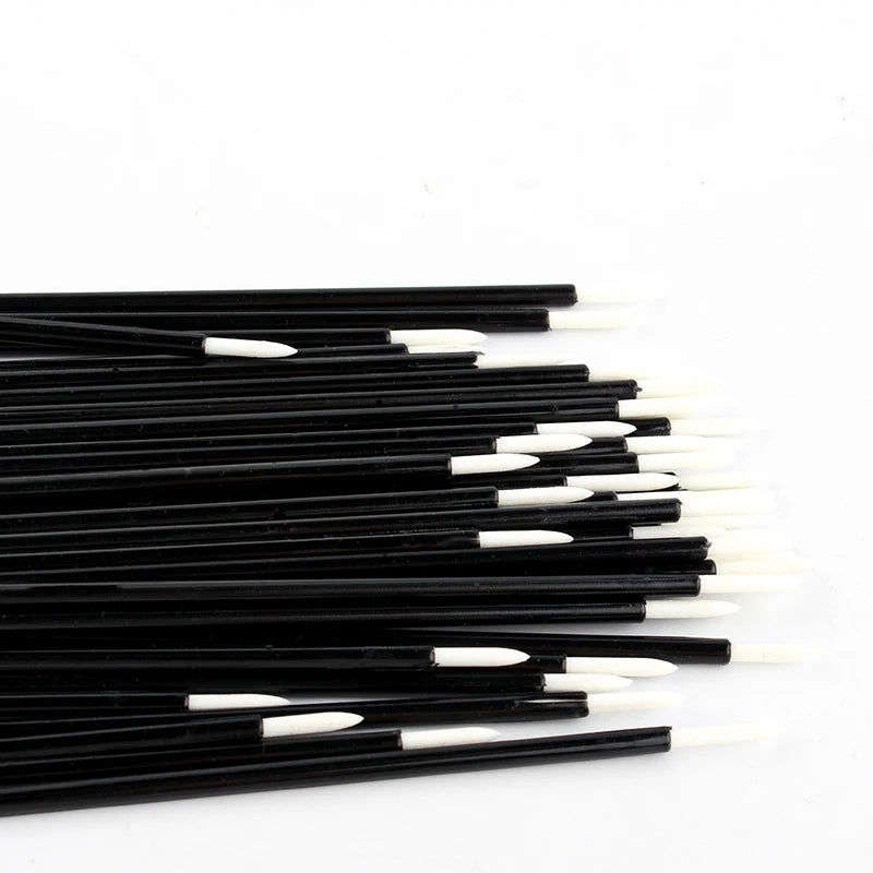 HOT 50PCS Eyeliner Brushes Long Thin Tip Applicator Eyeliner Wand Women Makeup Brush Cosmetic Disposable Supplies for Eye Beauty [CSM]