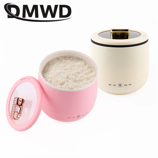 DMWD Multifunctional Electric Rice Cooker Hotpot Skillet Soup Porridge Stew Shabu Non-stick Ceramic Pot Food Meal Steamer Heater [HAP]