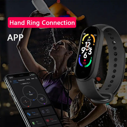 M7 Smart Watch Smartband Heart Rate Smartwatch Fitness Tracker Blood Pressure Sport Bracelet for Mi Band 7 Men Women [SWH]