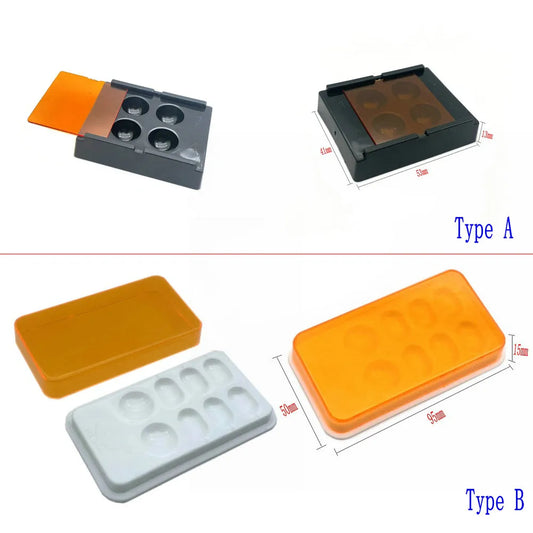 4 Holes/8 Holes  Dental Veneer Storage Box Teeth Patch Shading Light Storage Case Denture Retainer Molar Boxes [DEN]