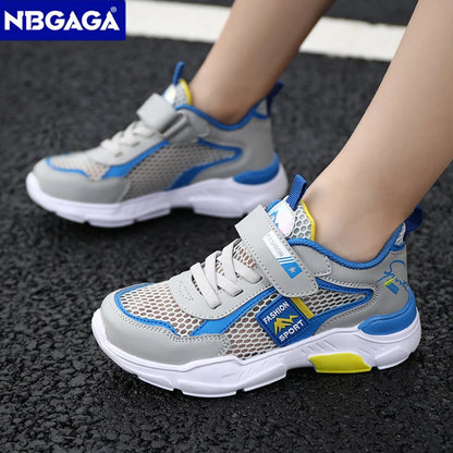 Summer Single Net Breathable Boys Sport Shoes Children Sneakers Rubber Leisure Trainers Casual Kids Sneakers [SHO]