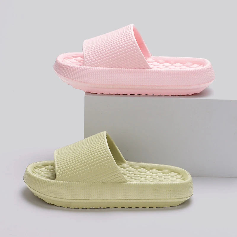 Thick Bottom Cloud Slippers Women Summer 2024 Lightweight Soft Sole Platform Sandals Woman Casual Non-slip Beach Shoes Slides [SHO]