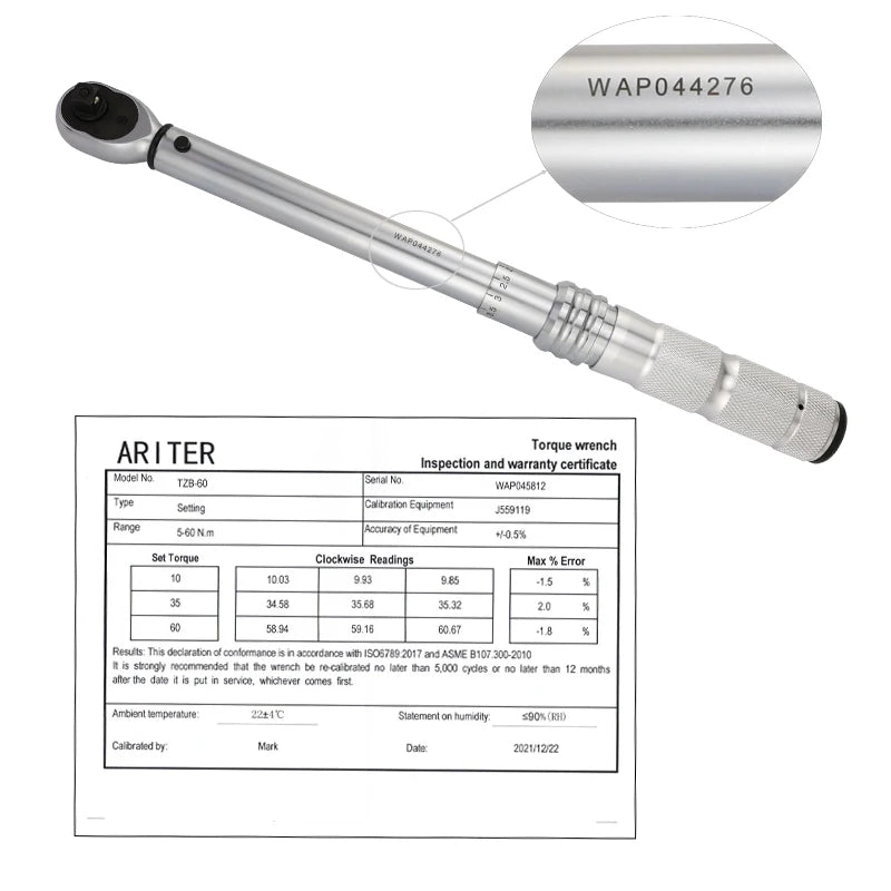 ARITER 1/4 3/8 1/2 Square Drive Torque Wrench 0.5-350N.m Accuracy 3% Car Bike Repair Hand Tools Spanner Two-way Ratchet Key [HTO]