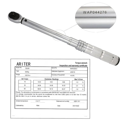 ARITER 1/4 3/8 1/2 Square Drive Torque Wrench 0.5-350N.m Accuracy 3% Car Bike Repair Hand Tools Spanner Two-way Ratchet Key [HTO]