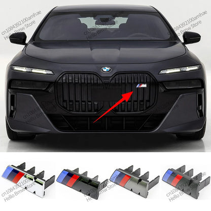 For BMW M Logo X1 X2 X3 X4 X5 X6 F48 G01 E84 E83 F39 F10 F30 G11 G07 G86 G80 G60 E60 E46 3D Car Front Grille Badge Emblem [BDK]