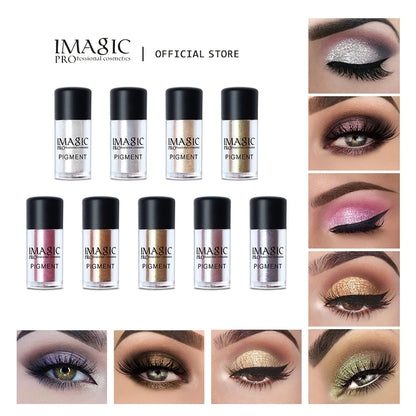 IMAGIC New Arrival Glitter Eyeshadow Metallic Loose Powder Waterproof Shimmer Pigments Colors Eye Shadow Makeup Cosmetics [CSM]