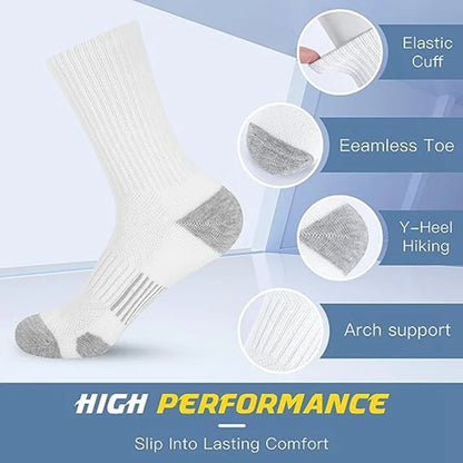 6 Pairs of New Style High-Quality Comfortable Soft Men's Outdoor Gym Socks Large Size Ground-Gripping Football Socks [SOX]