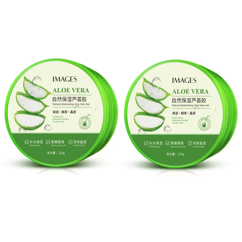 220g IMAGES Natural Aloe Vera Gel Moisturizing Face Cream Facial Care Day Creams Acne Treatment Hydrating Skin Care Aloe Gel [SKC]