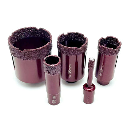 M10 Thread Vacuum Brazed Dry Diamond Drilling Core Bits Ceramic Tile Hole Saw Granite Marble Porcelain Brick Drill bit Tools [PTO]