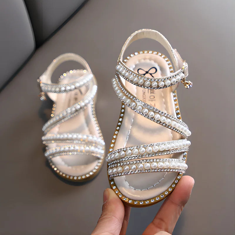 Girl Sandals Summer Fashion Kids Baby Girls Bling Rhinestone Princess Single Sandals For Little Big Girl's Shoes [SHO]