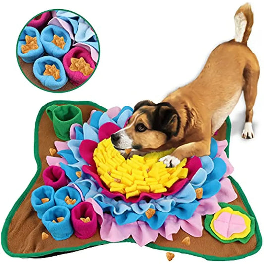 Pet Dogs Snuffle Mat Pet Leak Food Anti Choking Mat Cat Dog Training Blanket Nose Work Toy Pet Slowing Feeding Intelligence Mat [PET]