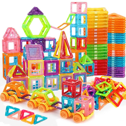 64-184Pcs Kids Magnetic Building Blocks Mini Size Magnet Toys for Boys Construction Set STEM Toy for Children Girls [TOYS]