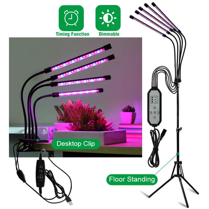 DC5V/12V LED Grow Light USB Phyto Lamp Full Spectrum Fitolampy With Control For Plants Seedlings Flower Indoor Fitolamp Grow Box [GAR]