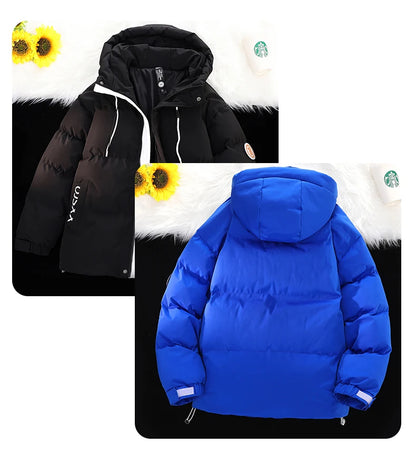 Popular Men's Cotton Clothes Winter Hooded Cotton Jacket 2023 New Trendy Brand Warm Cotton Coat Coat Loose Fit [MEN]