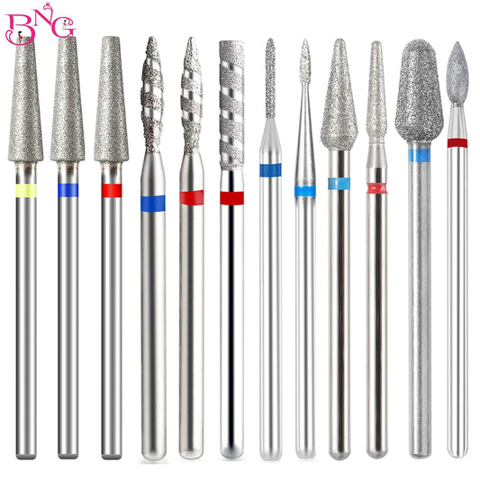 2pcs/lot Manicure Nail Bits for Electric Drill Diamond Milling Cutter Manicure Pedicure Cuticle Cutter Burr Nail Accessories [TPT]