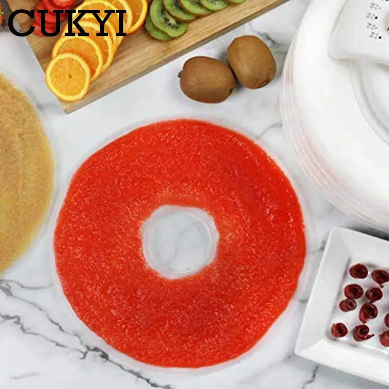 CUKYI Food Dryer Accessories Water Catching Tray Fruit Roll-up Tray 31CM Diameter Food Grade ABS Slinicone Material [HAP]